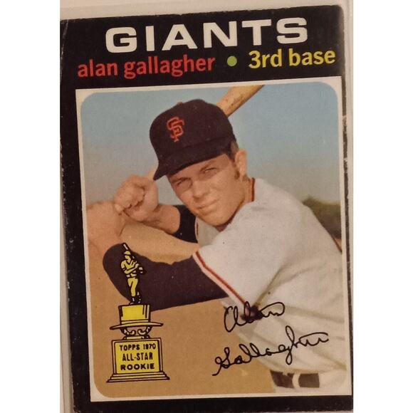1971 Topps Baseball Alan Gallagher Rookie Card No. 224 - Picture 4 of 4